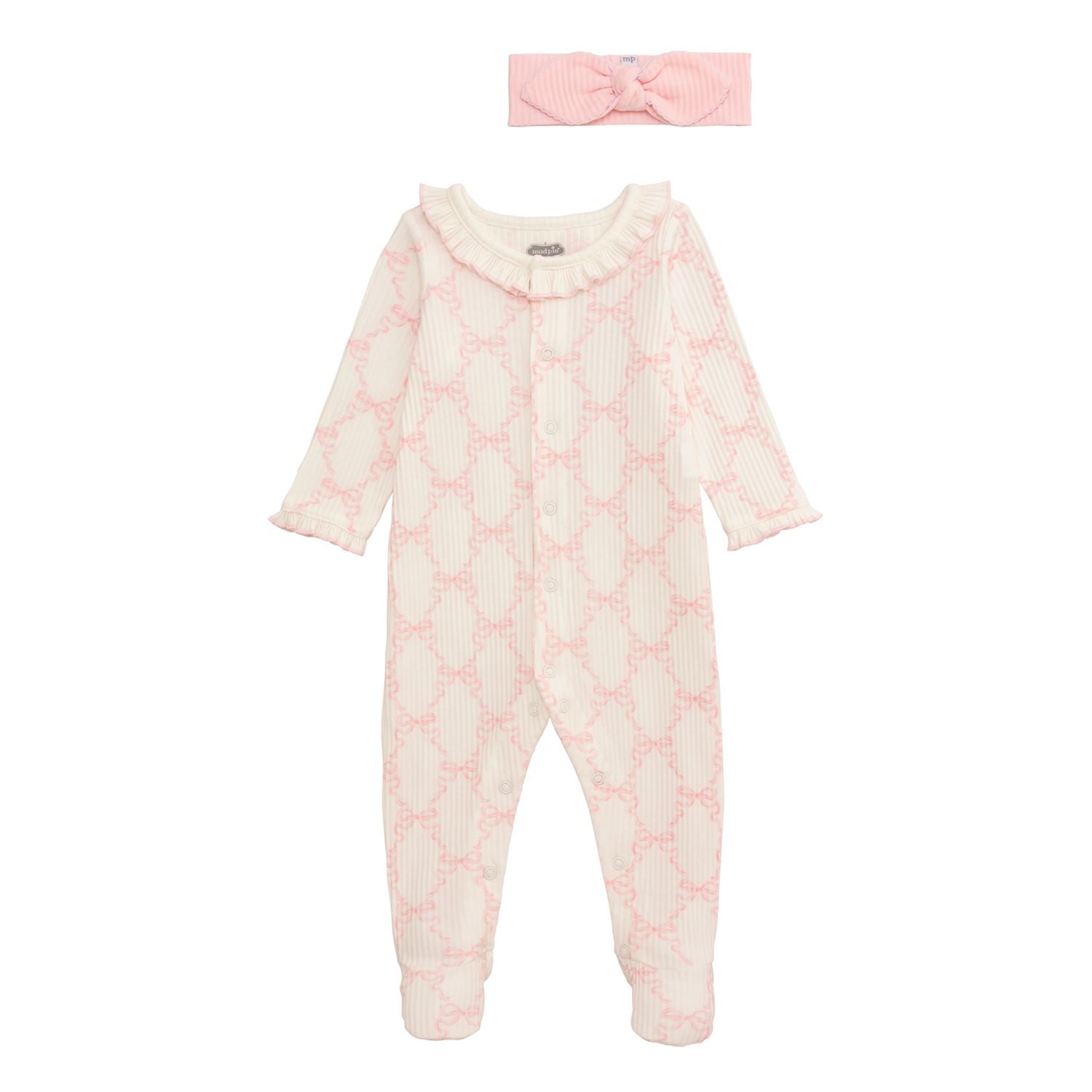 Bow Print Sleeper & Headband Set