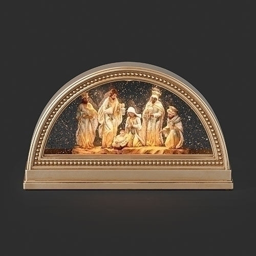 Lighted swirl arch gold
