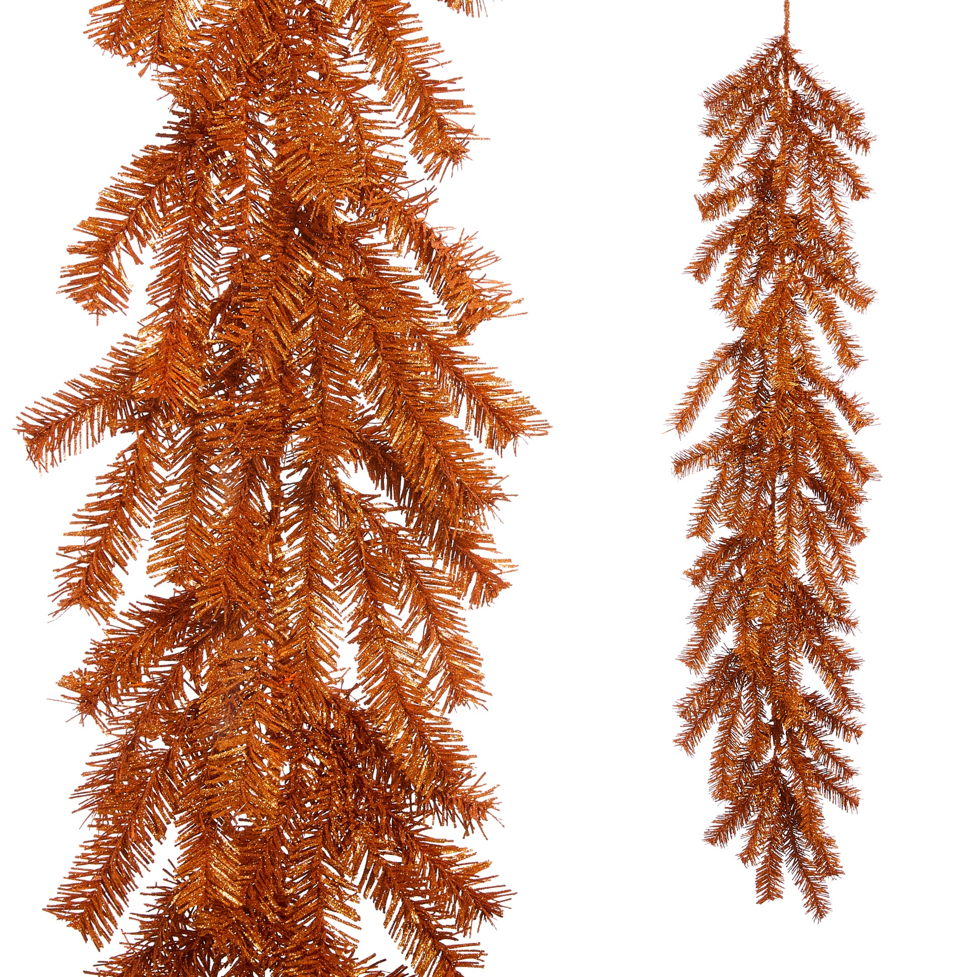 Orange Tinsel Garland