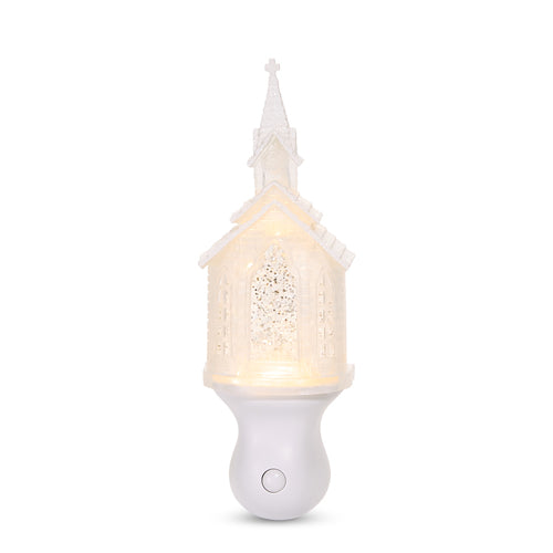 Swirling Glitter Church Night Light