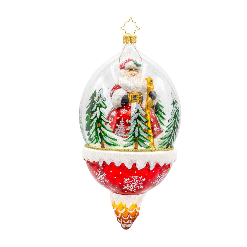 Christopher Radko Hand-Crafted European Glass Christmas Tree Decorative Ornament, Winter Wanderlust