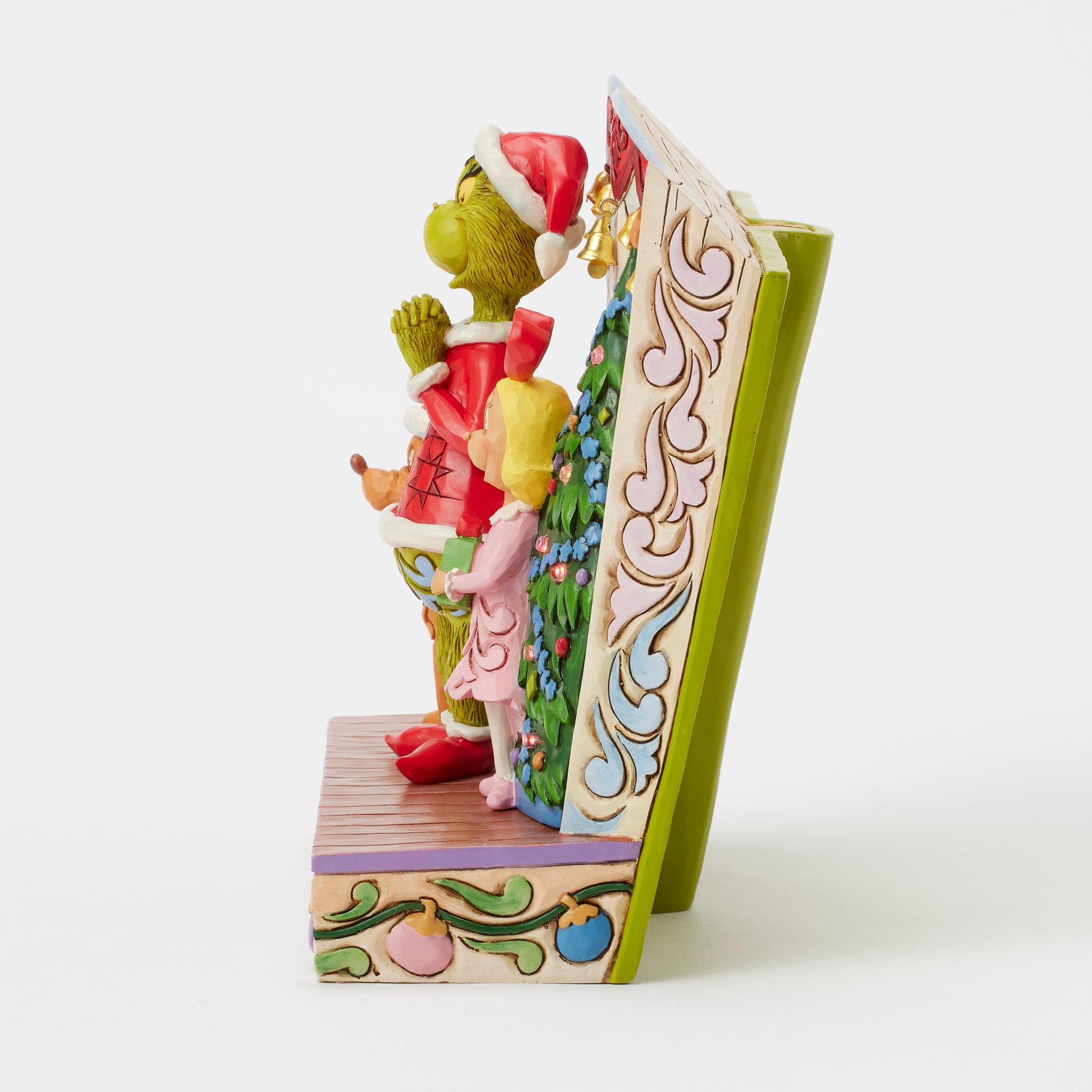 Jim Shore Light- Up Storybook Grinch with Max and Cindy Lou **PRE-ORDER**