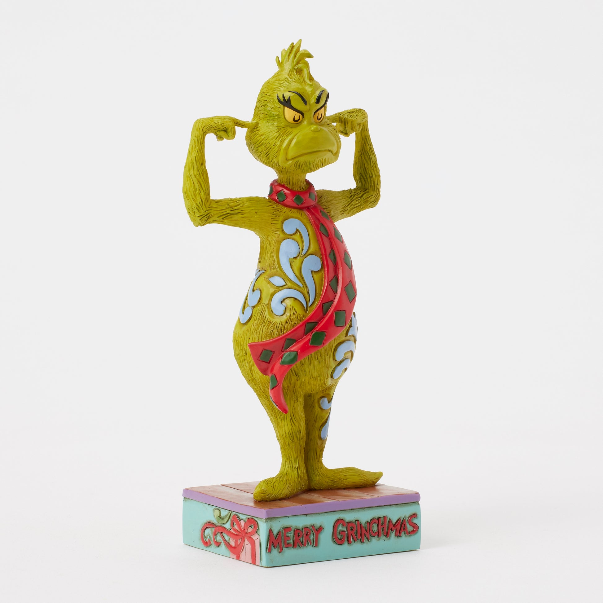 Jim Shore Grinch Plugging His Figurine **PREORDER ITEM**