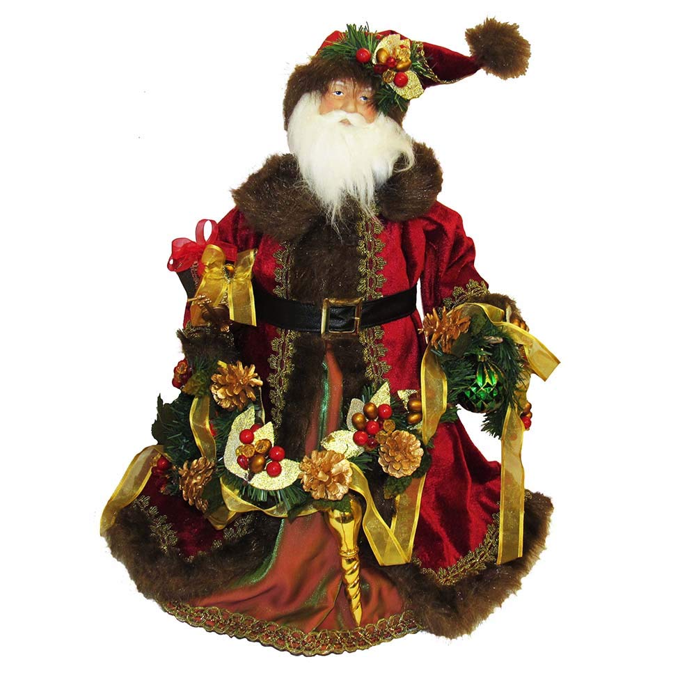 Pinecone, Berry and Beads Santa Garland Tablepiece