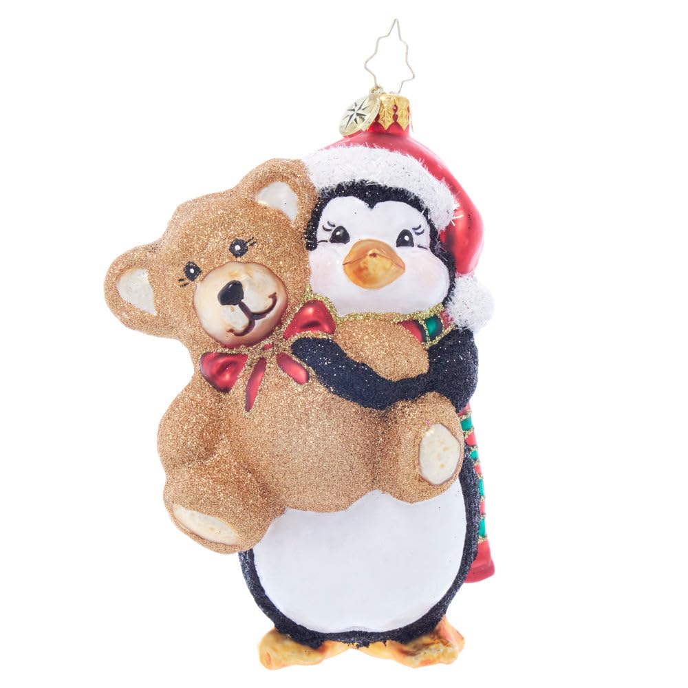 Christopher Radko Hand-Crafted European Glass Christmas Tree Decorative Ornament, This Teddy is for You!