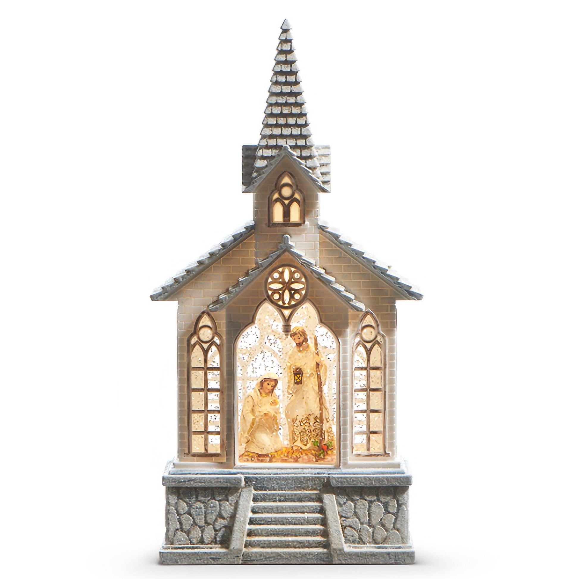Holy Family Musical Lighted Water Church