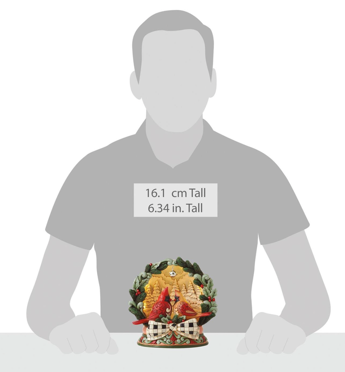 Jim Shore Highland Glen Cardinals in Lighted Diorama