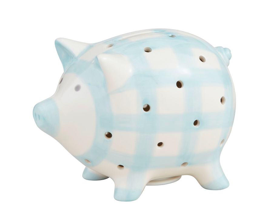 Blue Light Up Piggy Bank