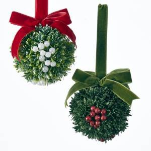 Kurt Adler Christmas Kisses Mistletoe Ball