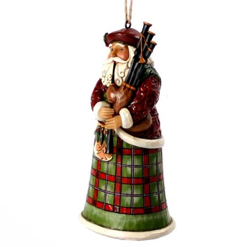 Jim Shore Heartwood Creek Scottish Santa Stone Resin Hanging Ornament