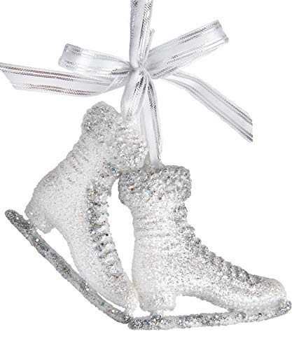 Kurt Adler Ice Skates with Glitter Ornament