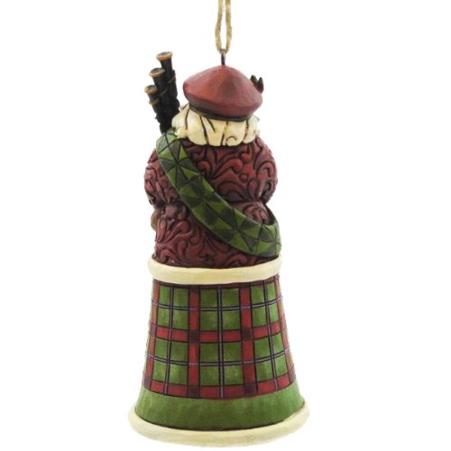 Jim Shore Heartwood Creek Scottish Santa Stone Resin Hanging Ornament