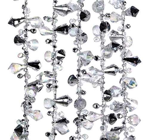 Iridescent and Silver Beaded Garland