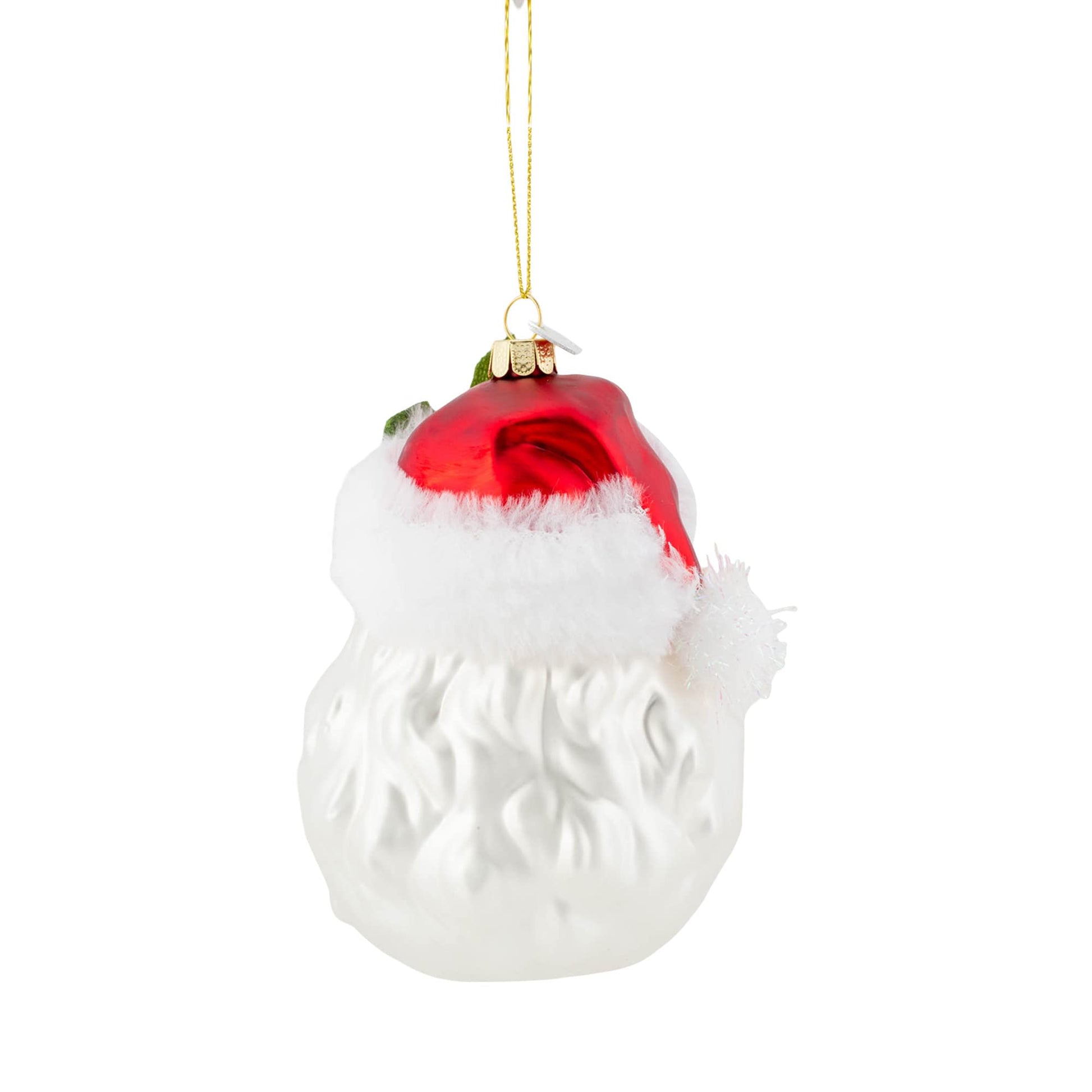 Noble Gems™ Glass Santa With Cocoa Mug Ornament