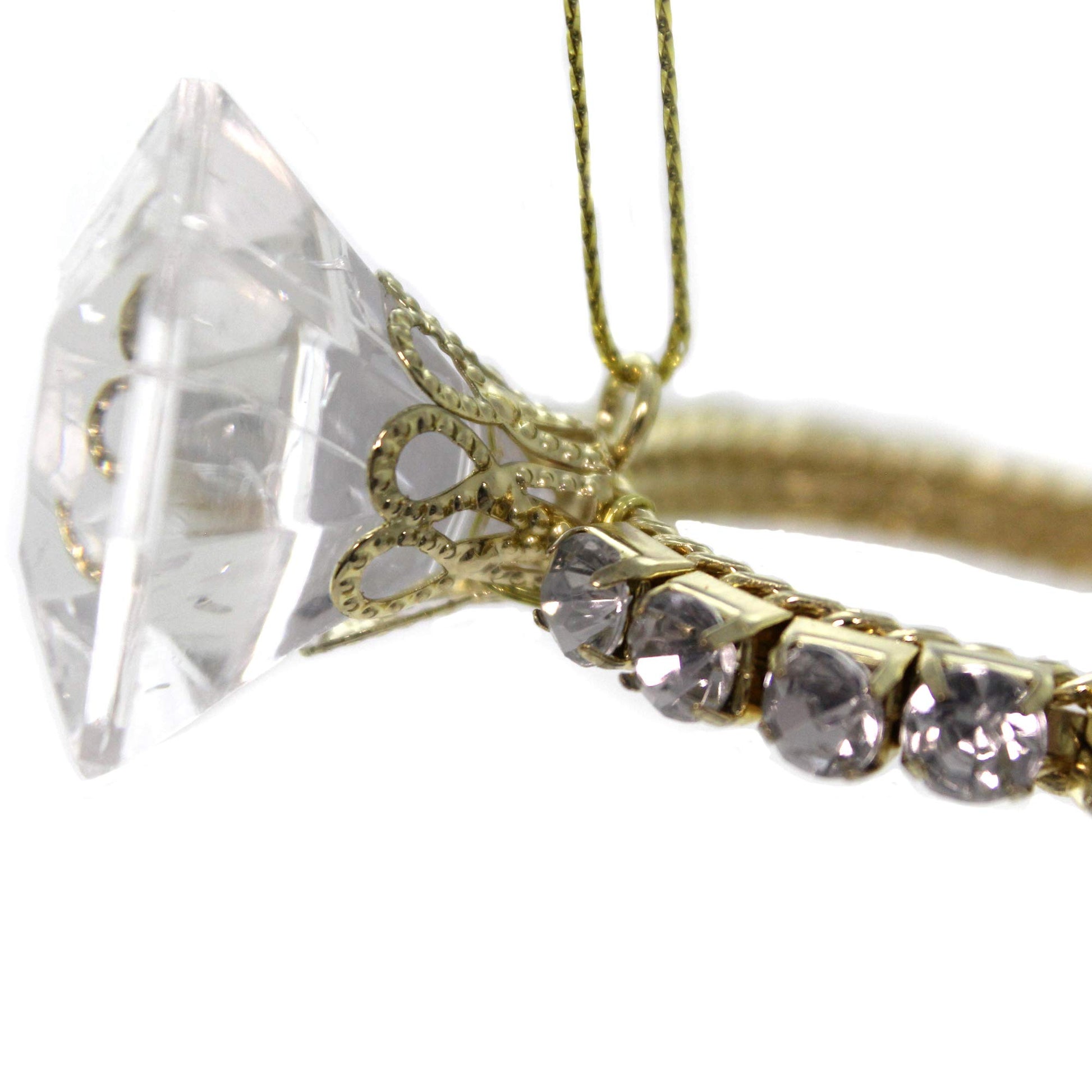 Kurt Adler Holiday Shiny Diamond Ring Ornament Home Decor