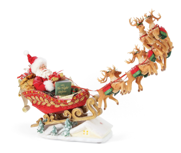 Possible Dreams Storytelling Anniversary Edition "Dash Away" Santa Flying Figure