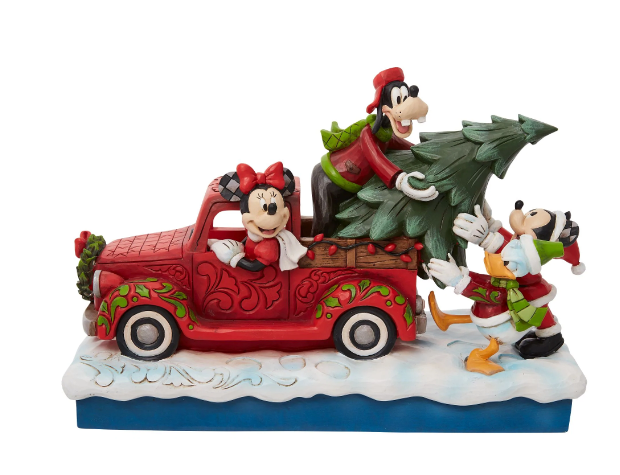 Disney Traditions Holiday Red Truck With Mickey & Friends