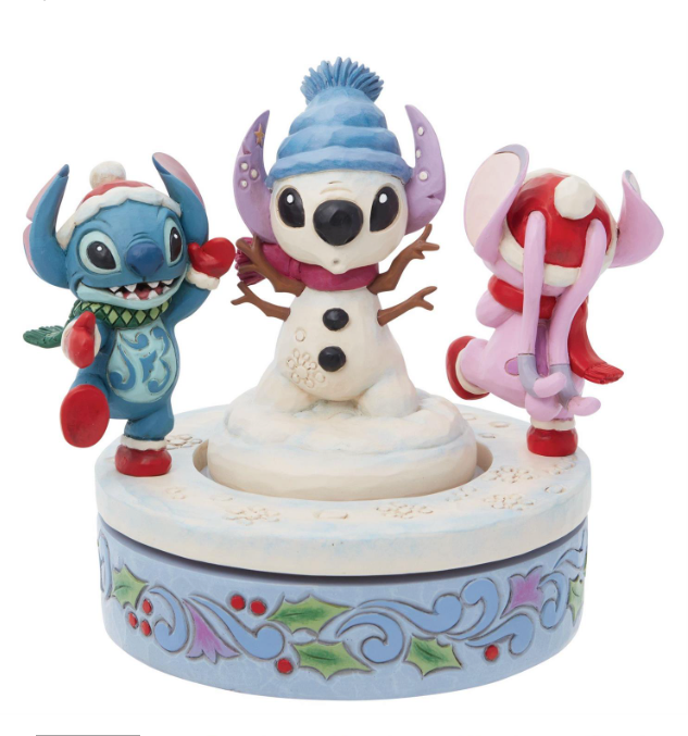 Stitch & Angel Build a Snowman Disney Traditions by Jim Shore
