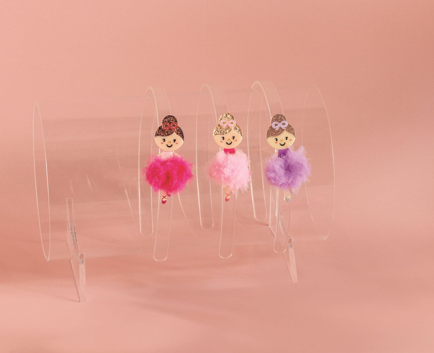 Purple Ballerina Hair Clip Set