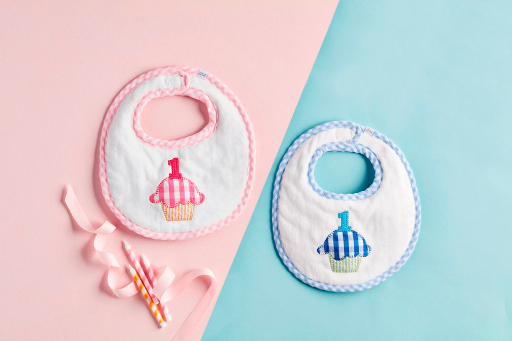 Blue Musical Birthday Bib