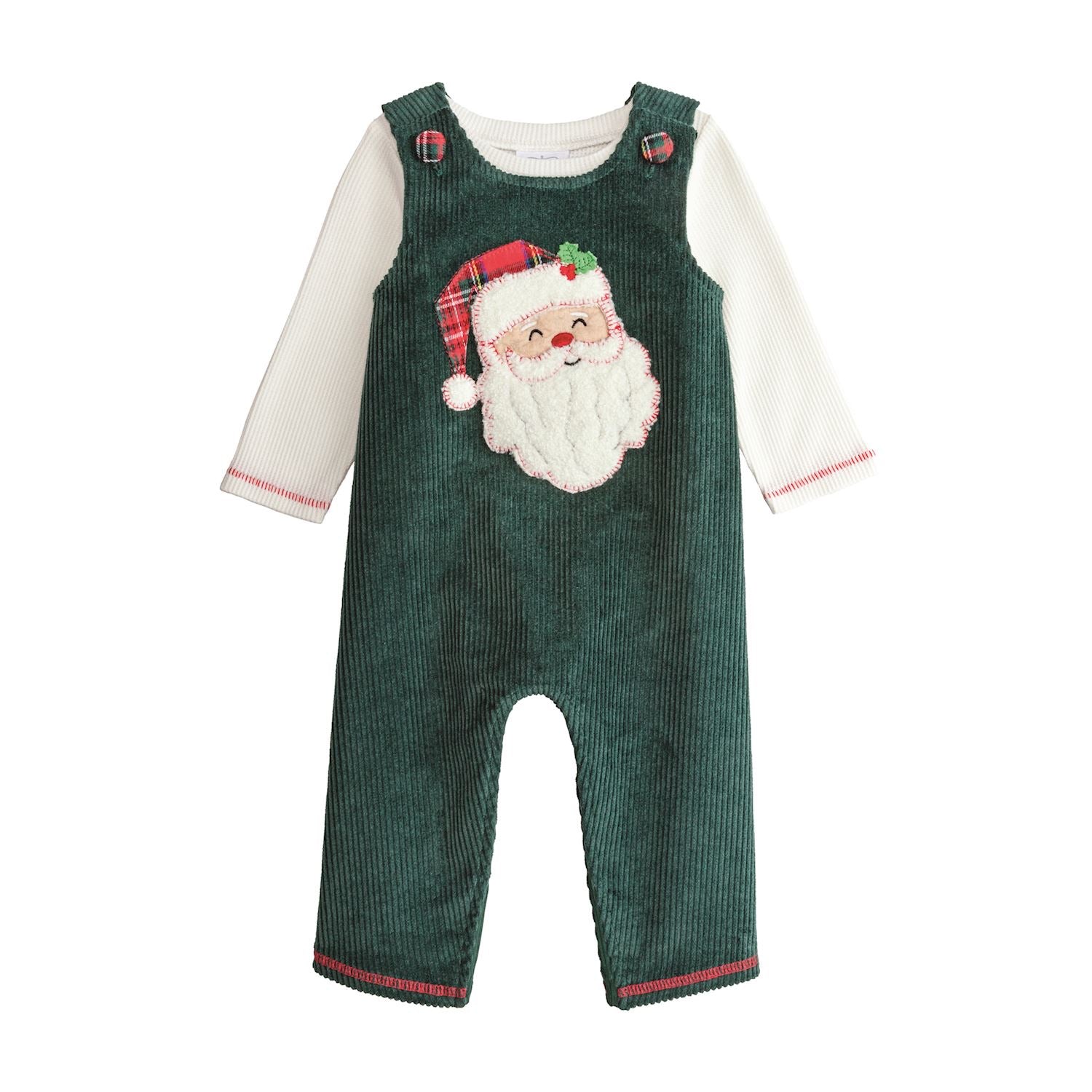 Mud Pie Santa Green Cord Langall Set