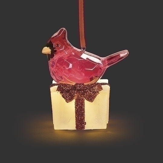 Lighted crystal cardinal