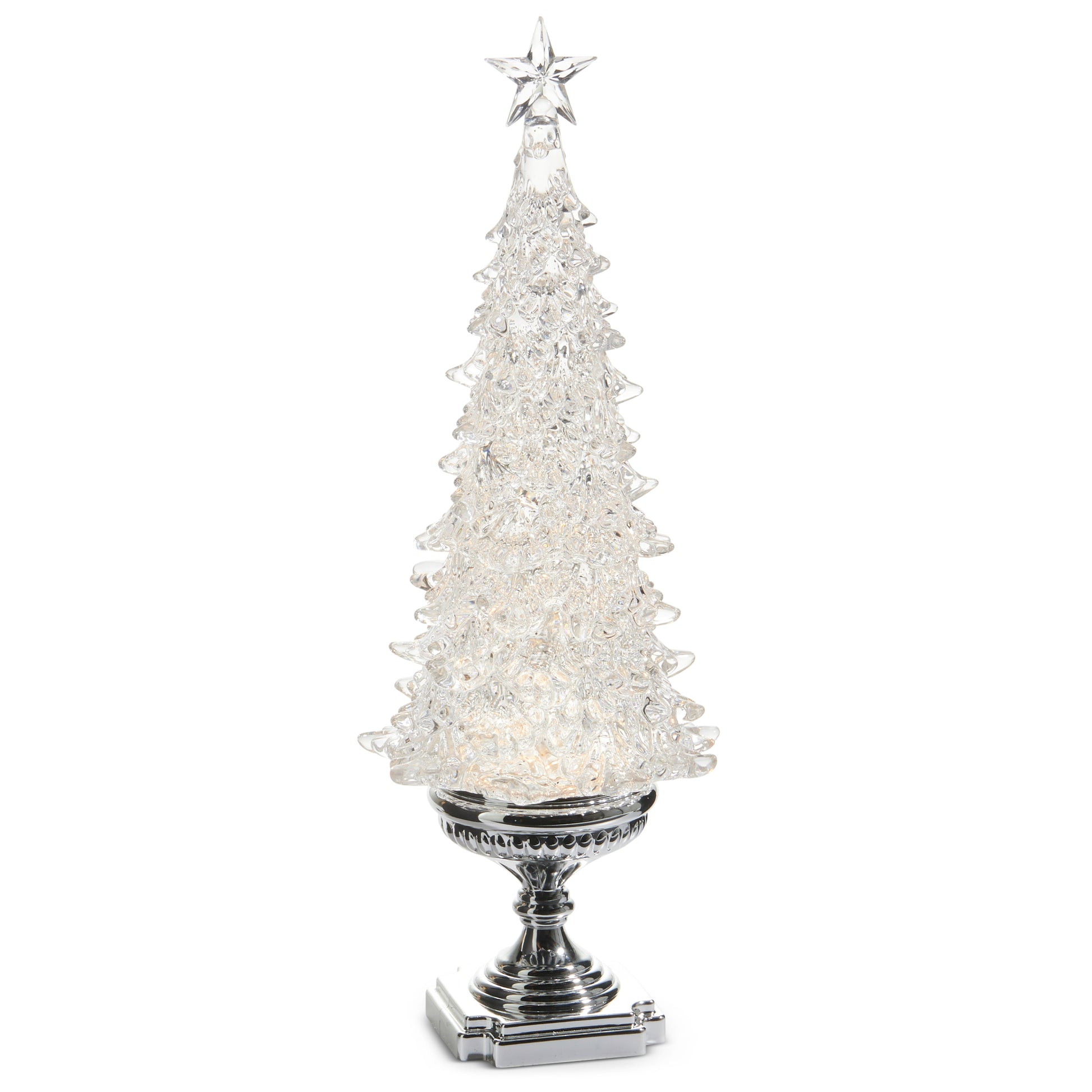 20" Lighted Tree with Swirling Silver Glitter ***PRE-ORDER***