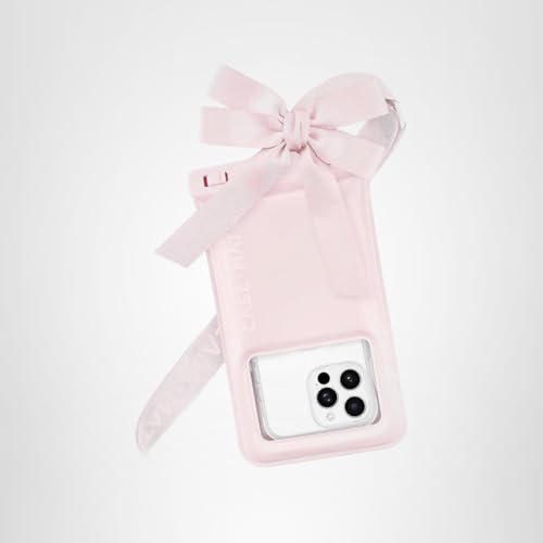 Case-Mate Waterproof Large Phone Pouch with Bow Design - Ballet Pink
