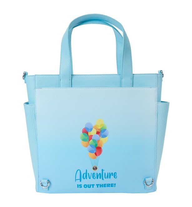 Loungefly Pixar Up 15th Anniversary Balloon House Convertible Backpack and Tote, Black