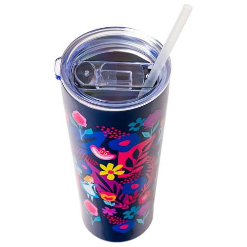 Alice in Wonderland Floral Double Walled Stainless Steel Tumbler