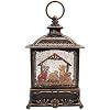 Roman Dog Lighted Nativity Lantern