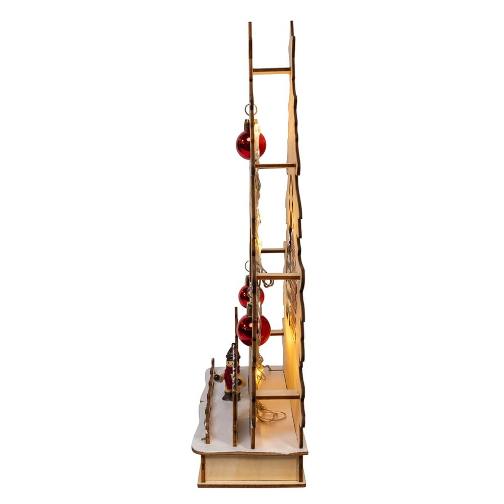 Kurt Adler 13" LED Lighted Tree with Village Scene