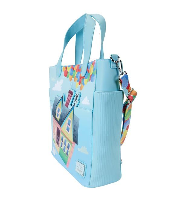Loungefly Pixar Up 15th Anniversary Balloon House Convertible Backpack and Tote, Black