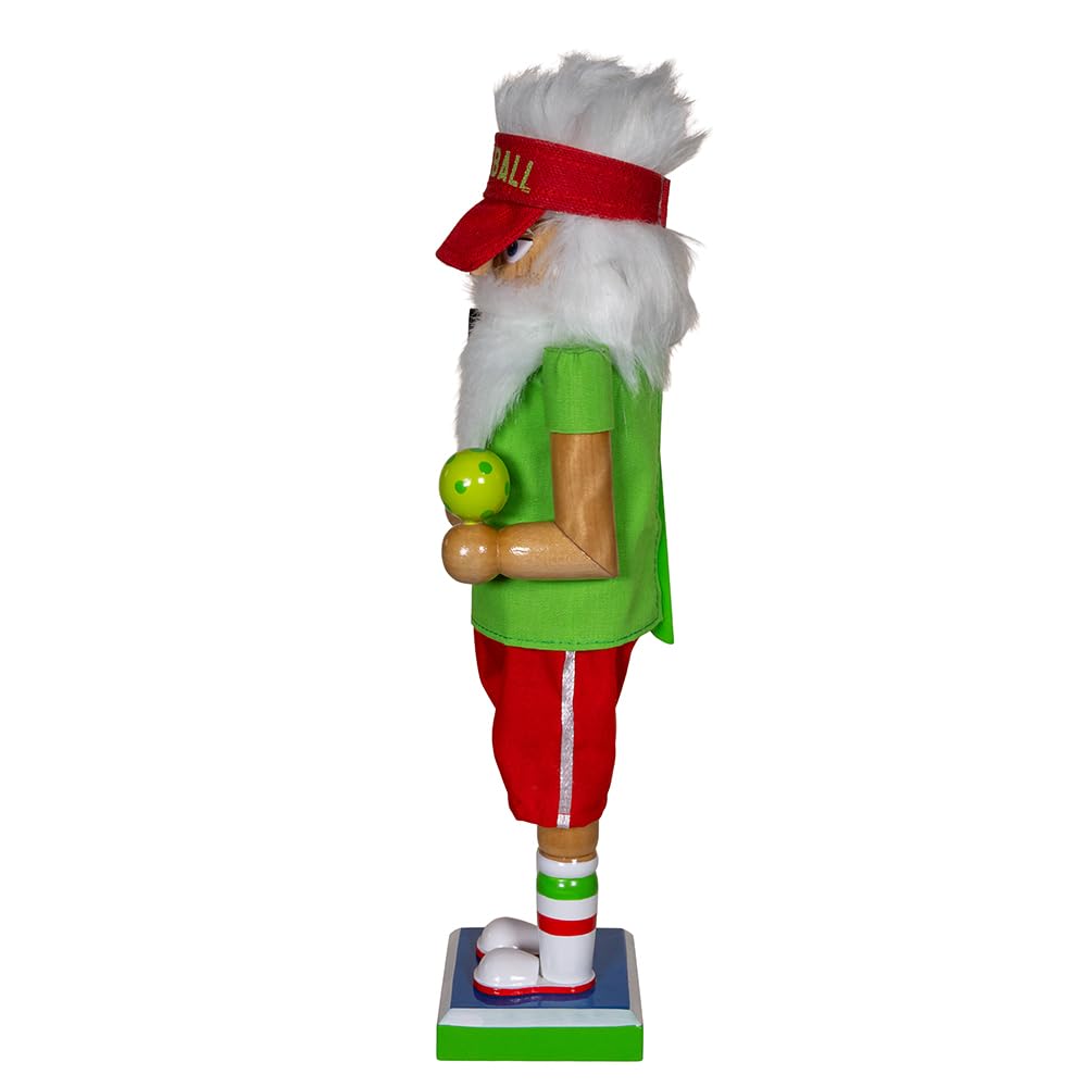 Kurt Adler 12-inch Wooden Pickleball Nutcracker