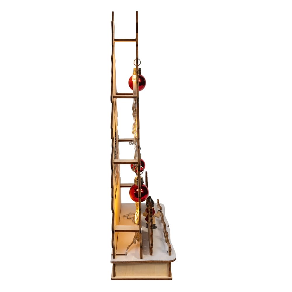 Kurt Adler 13" LED Lighted Tree with Village Scene