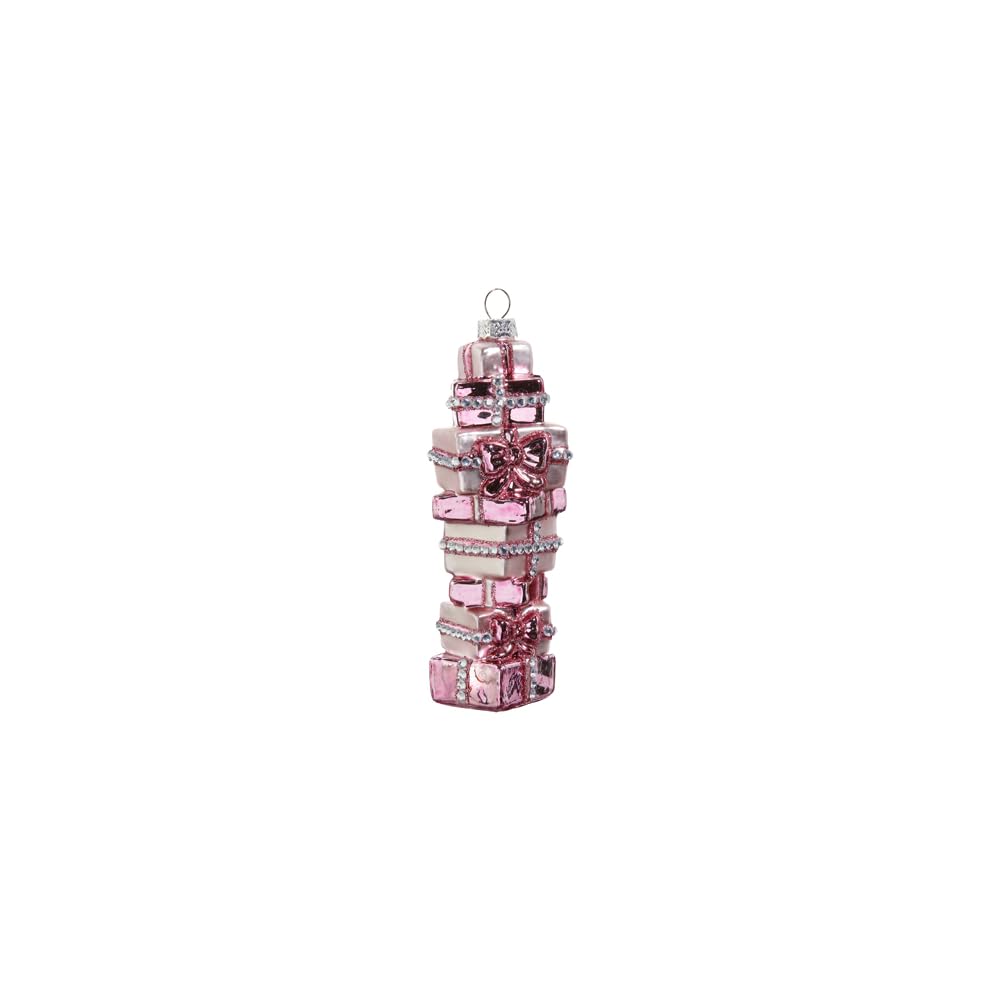 Pink Stack of Presents Ornament