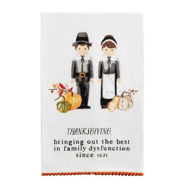 Pilgrims Thanksgiving Tea Towel