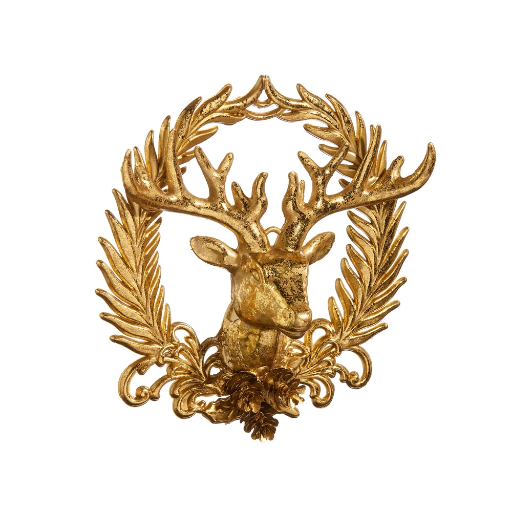 Deer with Wreath Emblem Ornament **PREORDER**