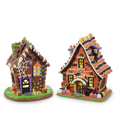 9.5" Lighted Halloween Gingerbread House
