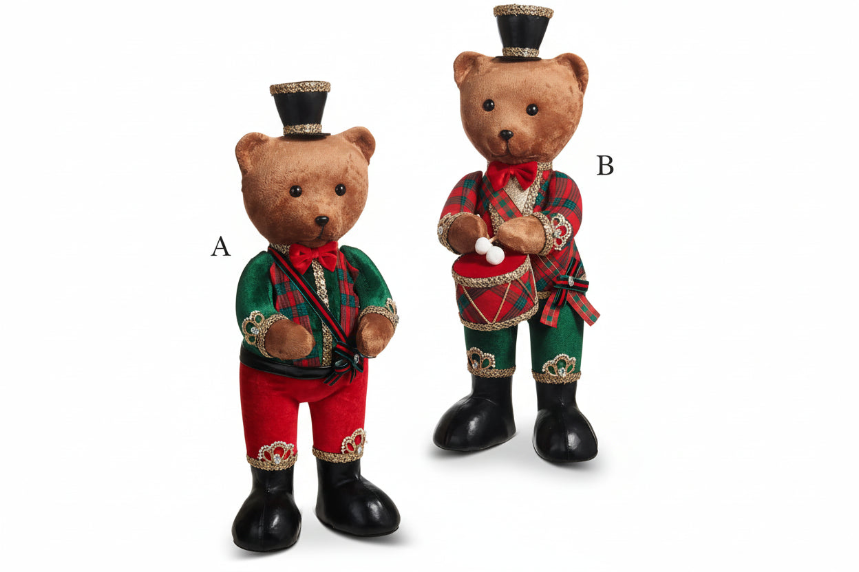 Holiday Plaid Marching Bear **PREORDER**