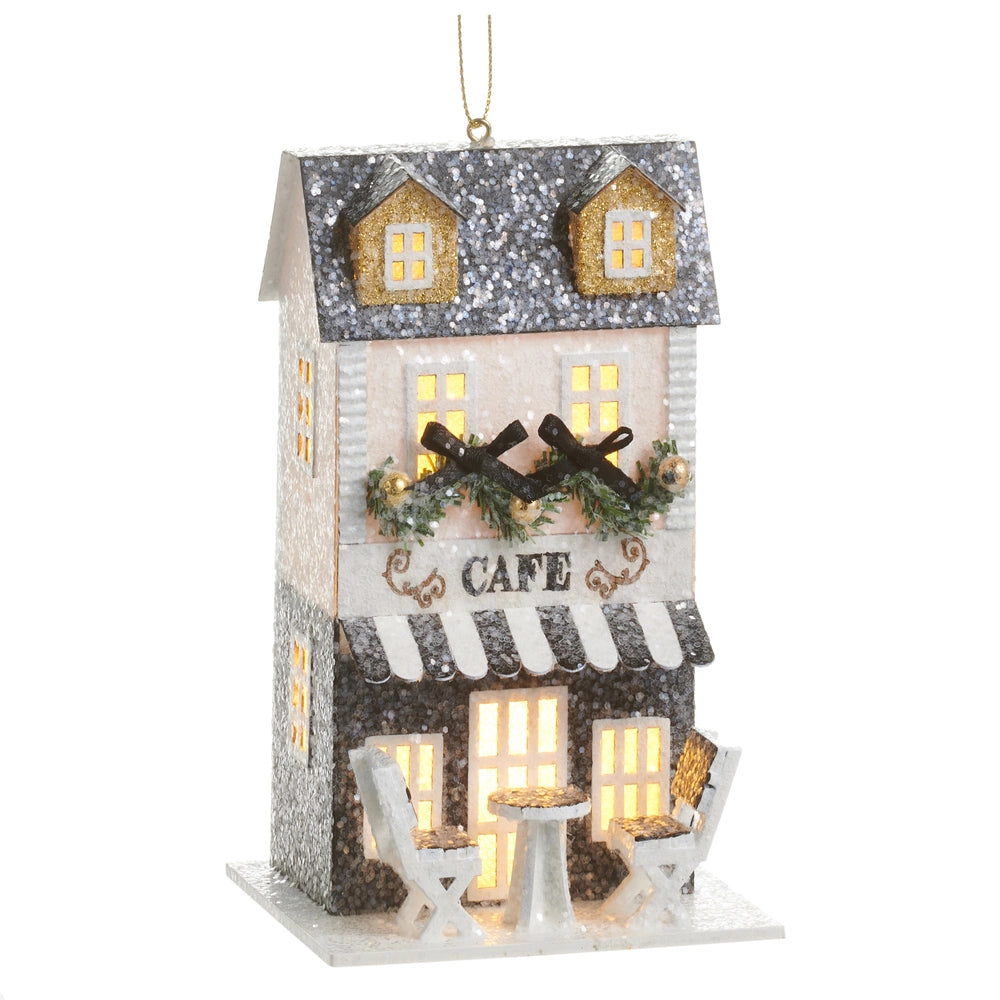 Lighted Paper Cafe Ornament