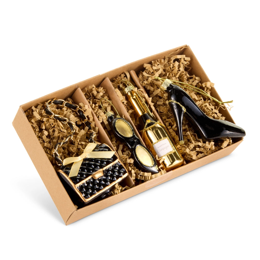 Box of Glam Girl Ornaments