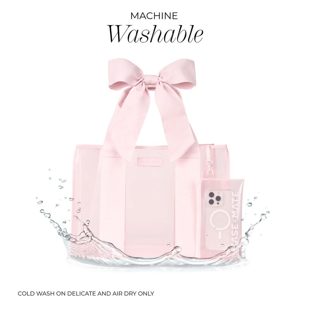 Case-Mate Pink Bow Jelly Tote
