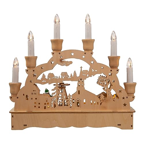 Kurt Adler 10.2 Inch Battery Operated LED Musical Christmas Village with Motion