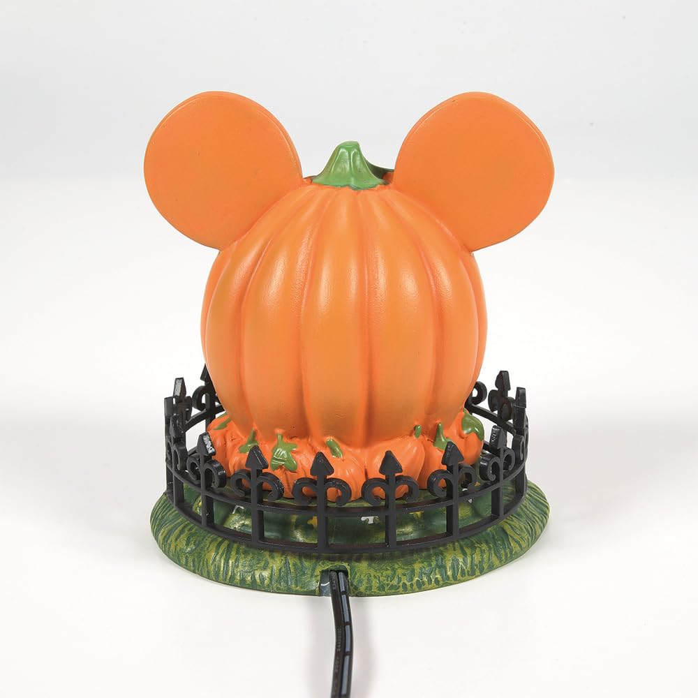 Disney Village Pumpkintown Mickey Mouse Town Center Lit Figurine