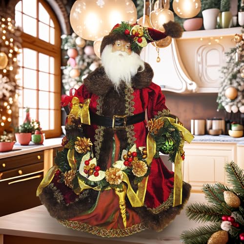 Pinecone, Berry and Beads Santa Garland Tablepiece