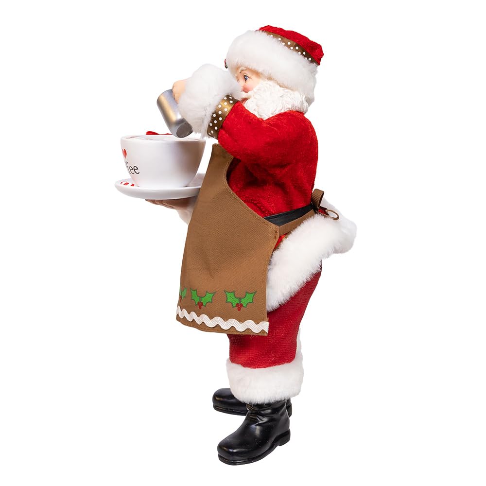 Fabriché™ Santa with Oversized I Love Coffee Cup & Creamer
