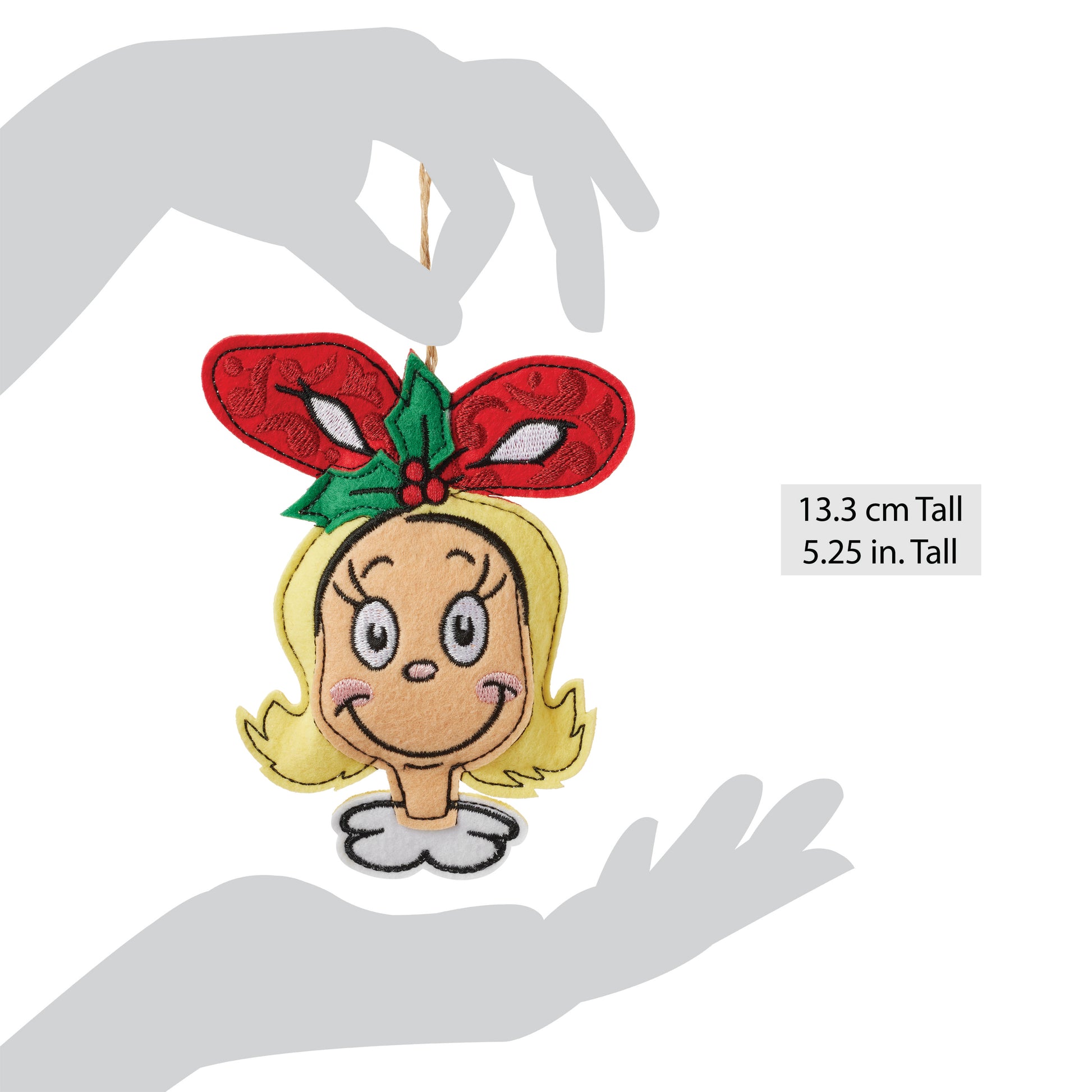 Jim Shore Grinch Felt Cindy Lou Ornament