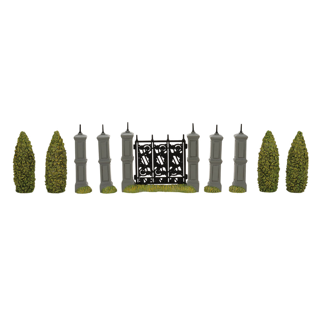 Harry Potter Village Malfoy Manor Hedge & Gate Set