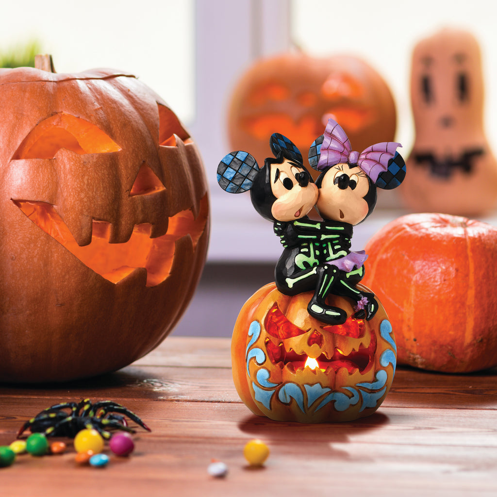 Disney Traditons Mickey & Minnie Scared Figurine